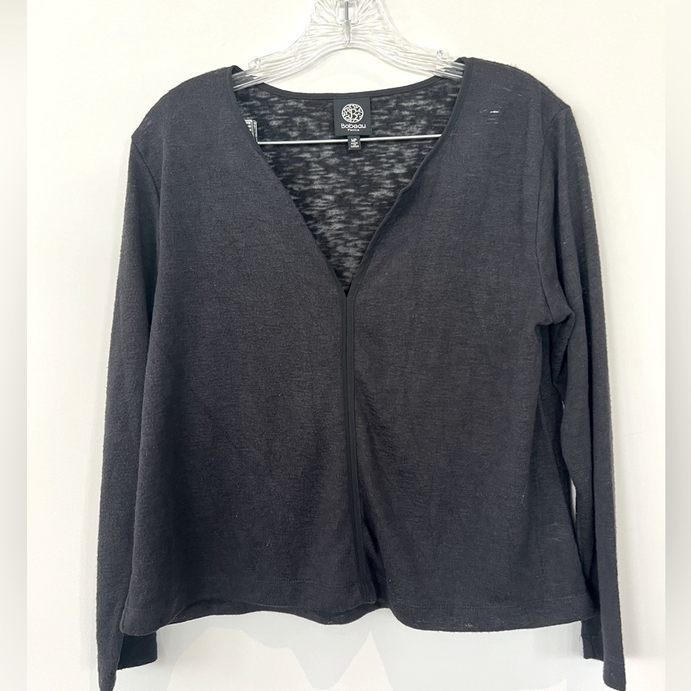 Bobeau long sleeve black top shirt. Womens medium petite